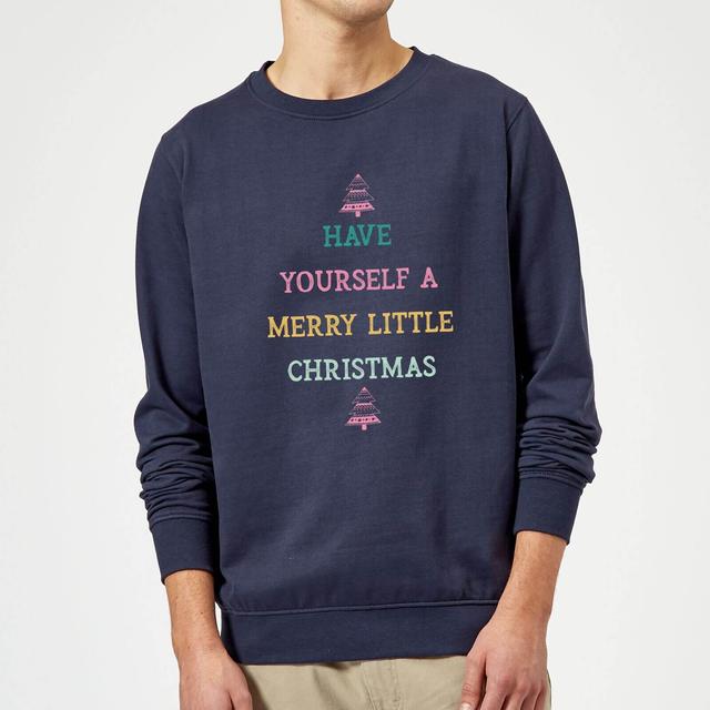 Have Yourself A Merry Little Christmas Christmas Sweatshirt - Navy - L - Marineblau on Productcaster.