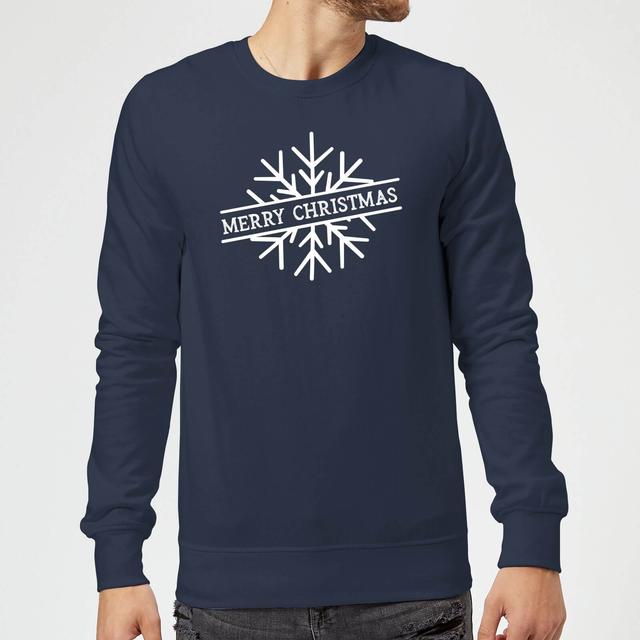 Merry Christmas Christmas Sweatshirt - Navy - M on Productcaster.