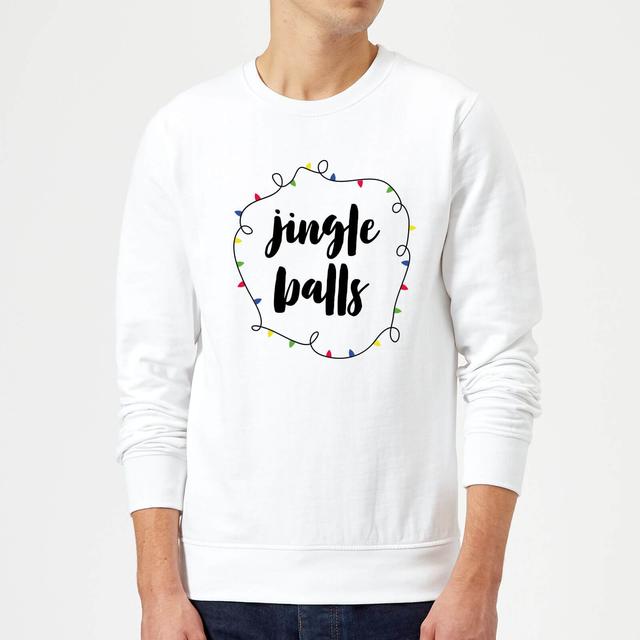 Jingle Balls Christmas Sweatshirt - White - M - Weiß on Productcaster.