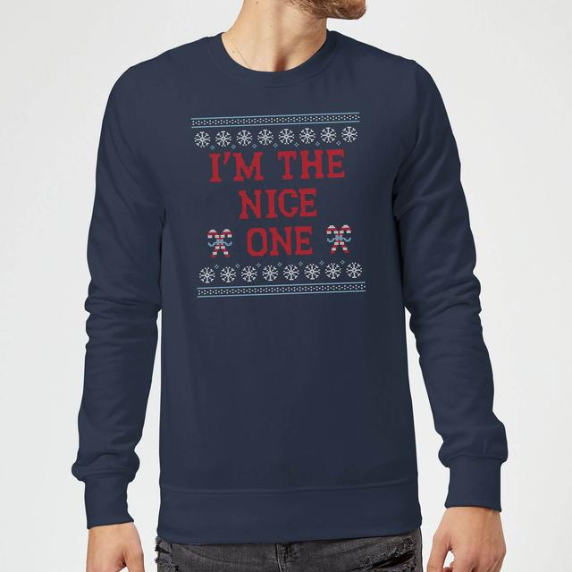 I'm The Nice One Christmas Sweatshirt - Navy - XXL - Marineblau on Productcaster.