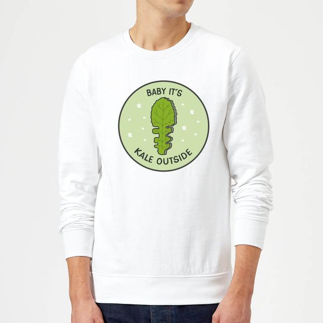 Baby It's Kale Outside Christmas Sweatshirt - White - L - Weiß on Productcaster.