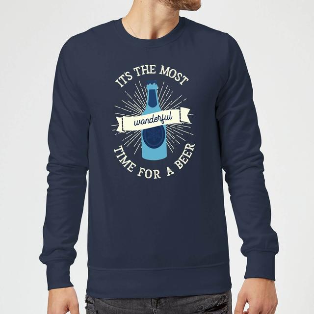 It's The Most Wonderful Time for A Beer Christmas Jumper - Navy - XXL on Productcaster.