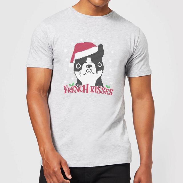 French Kisses Men's Christmas T-Shirt - Grey - XXL - Grey on Productcaster.