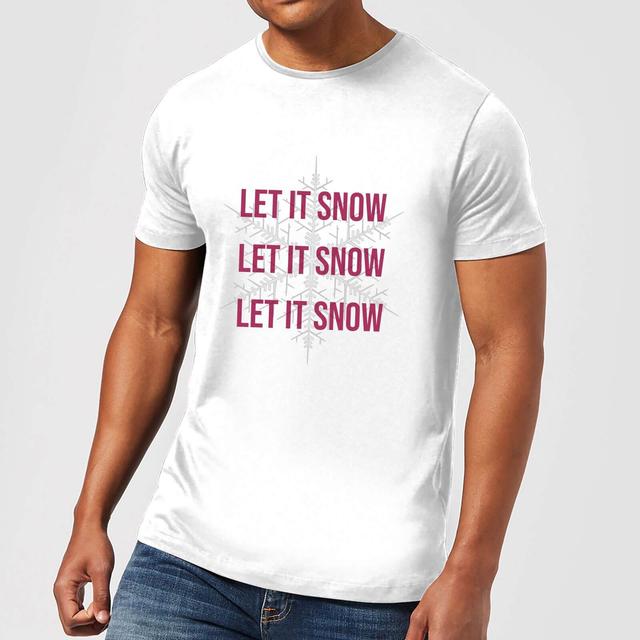 Let It Snow Men's Christmas T-Shirt - White - 5XL - Weiß on Productcaster.