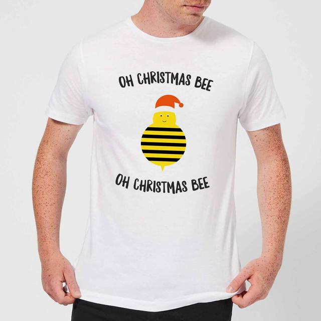 Oh Christmas Bee Oh Christmas Bee Men's Christmas T-Shirt - White - L - Weiß on Productcaster.