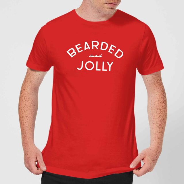 Bearded and Jolly Men's Christmas T-Shirt - Red - L - Rot on Productcaster.