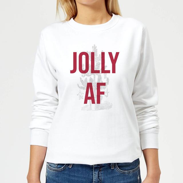 Jolly AF Women's Christmas Sweatshirt - White - L on Productcaster.