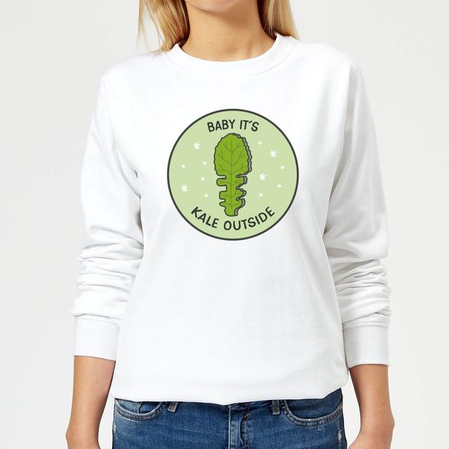 Baby It's Kale Outside Women's Christmas Jumper - White - L - White on Productcaster.