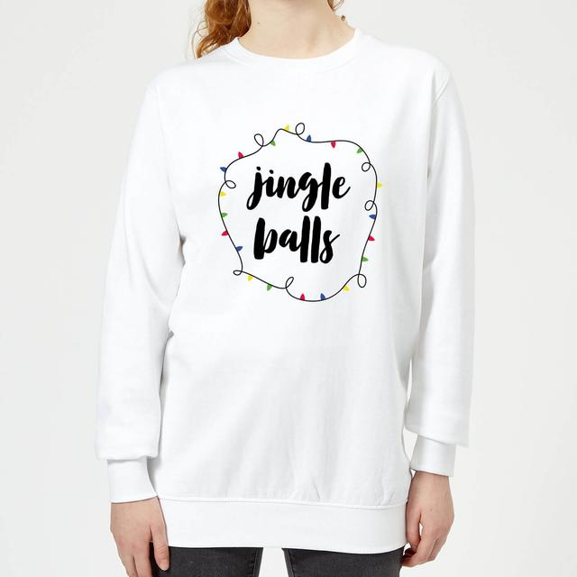 Jingle Balls Women's Christmas Sweatshirt - White - S - Weiß on Productcaster.