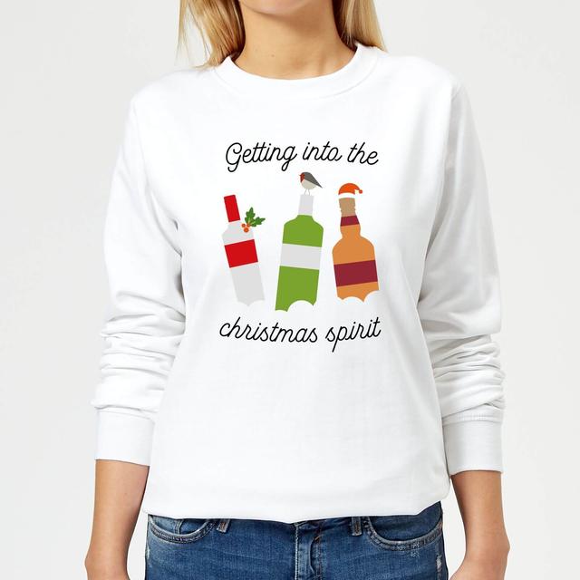 Getting Into The Christmas Spirit Women's Christmas Sweatshirt - White - XS on Productcaster.