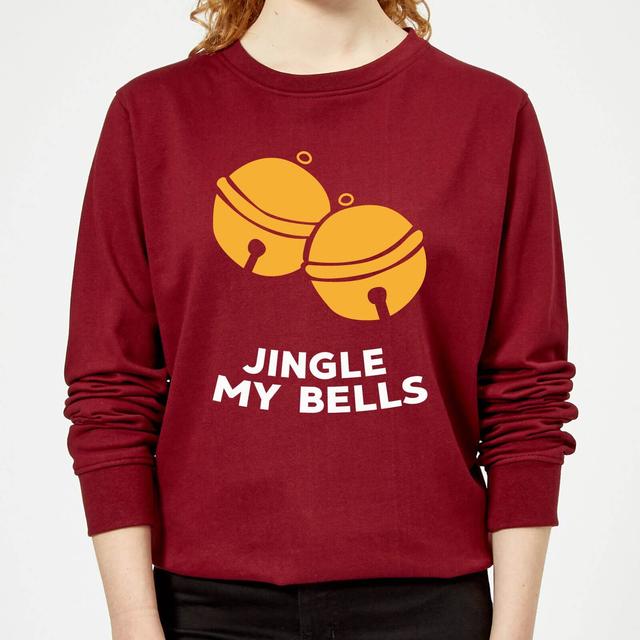 Jingle My Bells Women's Christmas Sweatshirt - Burgundy - XS on Productcaster.