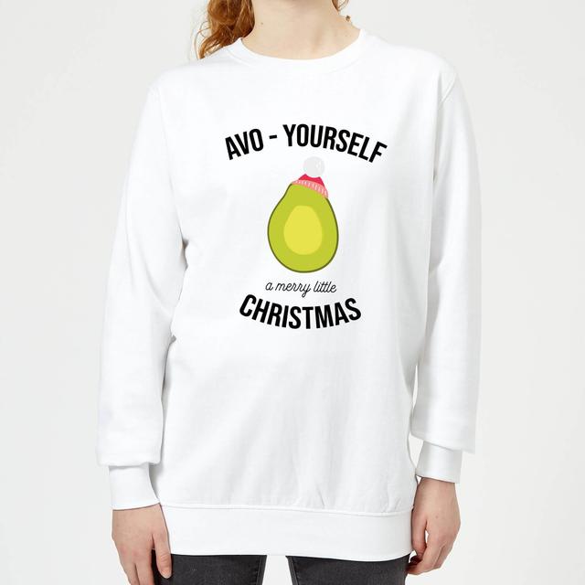 Avo-Yourself A Merry Little Christmas Women's Christmas Sweatshirt - White - XXL on Productcaster.