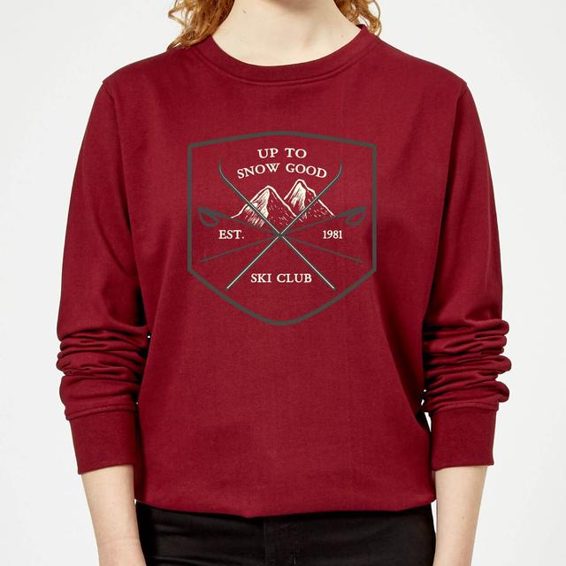 Up To Snow Good Women's Christmas Sweatshirt - Burgundy - L - Burgundy on Productcaster.