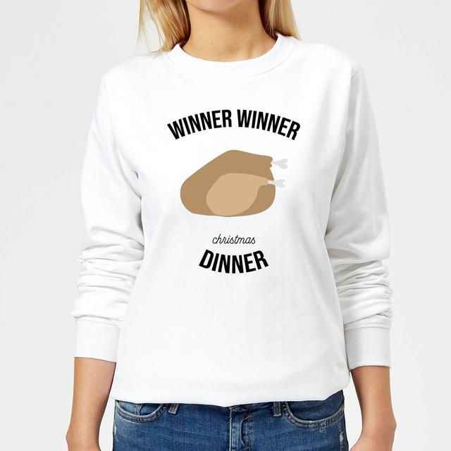 Winner Winner Christmas Dinner Women's Christmas Sweatshirt - White - M on Productcaster.