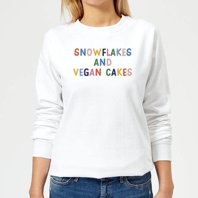 Snowflakes and Vegan Cakes Women's Christmas Sweatshirt - White - XXL - Weiß on Productcaster.