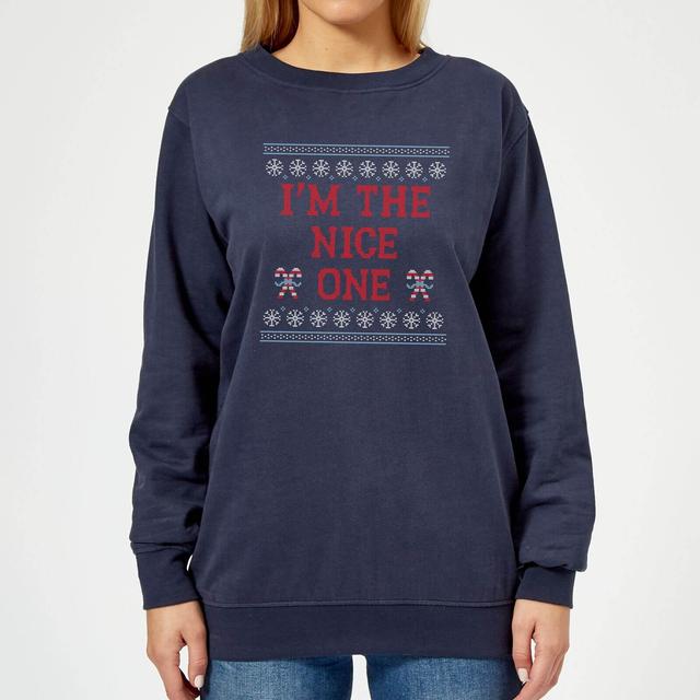 I'm The Nice One Women's Christmas Sweatshirt - Navy - S - Navy on Productcaster.