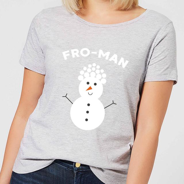 Fro-Man Women's Christmas T-Shirt - Grey - L - Grey on Productcaster.