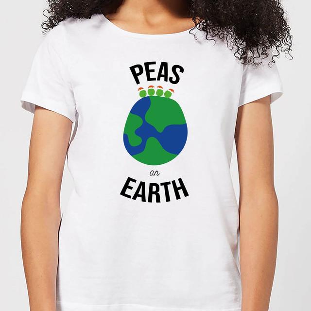 Peas On Earth Women's Christmas T-Shirt - White - L - White on Productcaster.