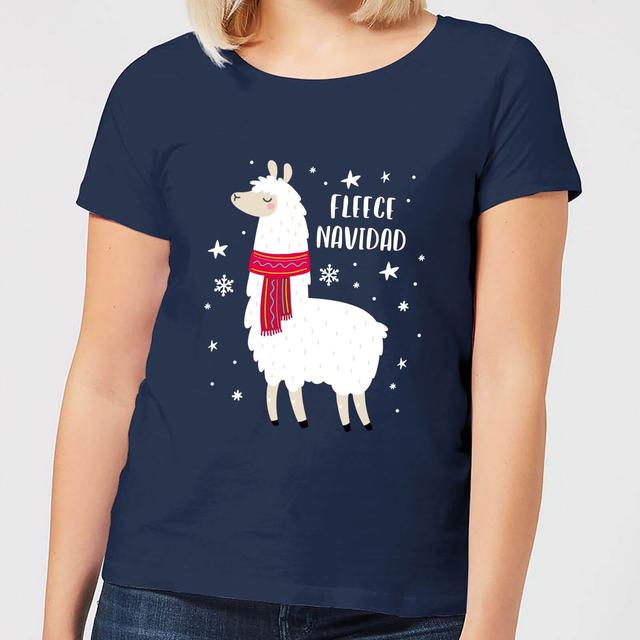 Fleece Navidad Women's Christmas T-Shirt - Navy - XXL on Productcaster.