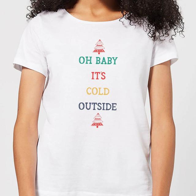 Oh Baby It's Cold Outside Women's Christmas T-Shirt - White - XXL - White on Productcaster.