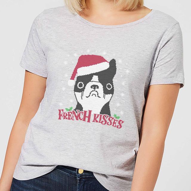 French Kisses Women's Christmas T-Shirt - Grey - S - Grau on Productcaster.