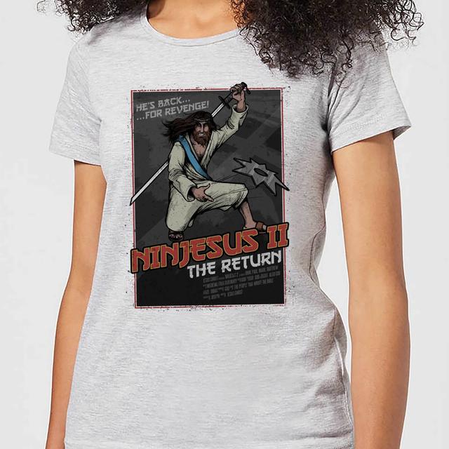 Ninjesus 2: The Return Women's Christmas T-Shirt - Grey - XXL - Grau on Productcaster.