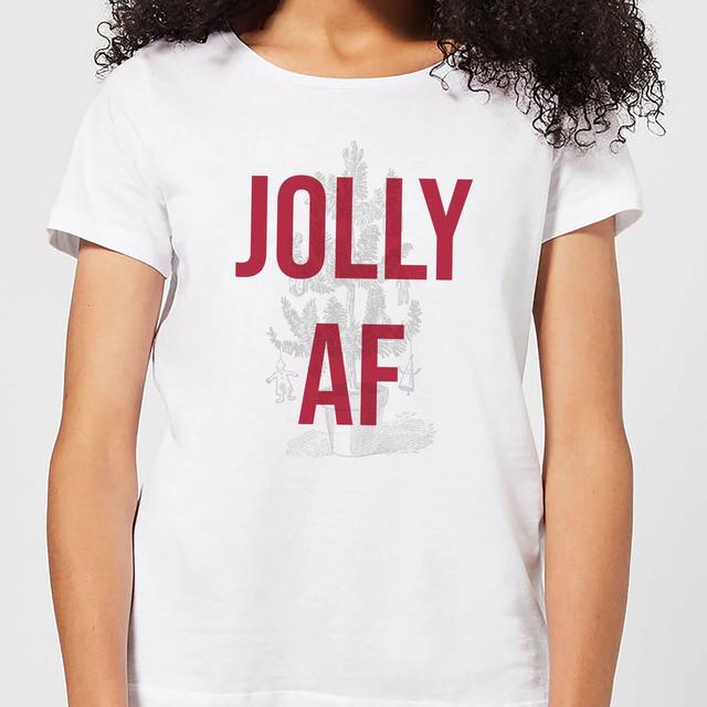 Jolly AF Women's Christmas T-Shirt - White - XL on Productcaster.