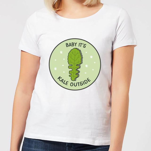 Baby It's Kale Outside Women's Christmas T-Shirt - White - S - Weiß on Productcaster.