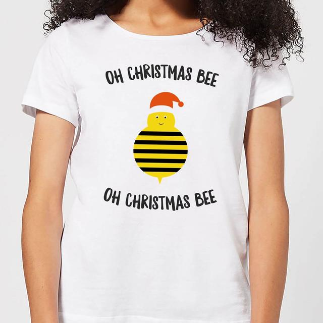 Oh Christmas Bee Oh Christmas Bee Women's Christmas T-Shirt - White - M on Productcaster.