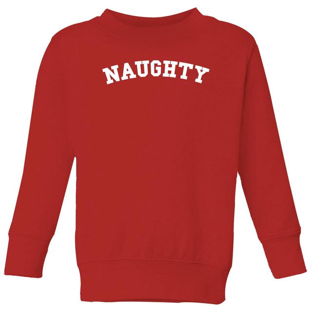 Naughty Kids' Christmas Sweatshirt - Red - 3-4 Jahre on Productcaster.