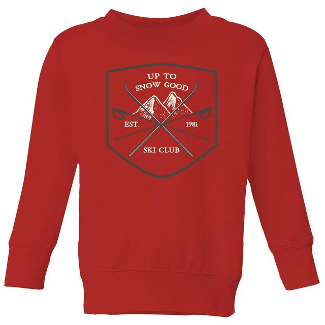 Up To Snow Good Kids' Christmas Sweatshirt - Red - 9-10 Jahre - Rot on Productcaster.