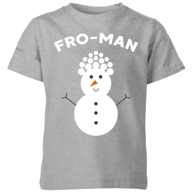 Fro-Man Kids' Christmas T-Shirt - Grey - 7-8 Jahre - Grau on Productcaster.