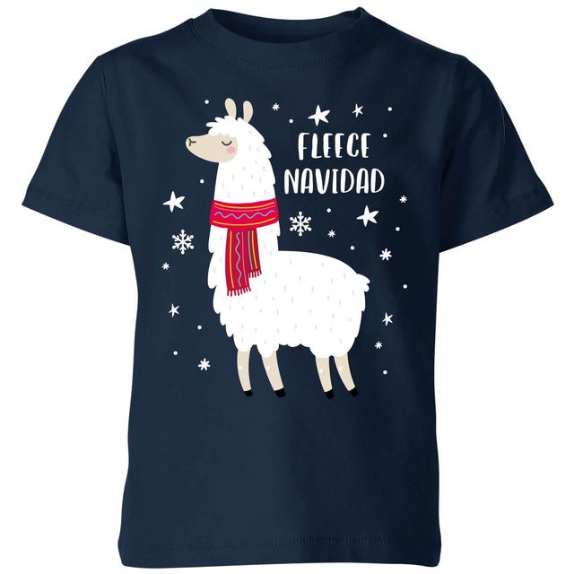 Fleece Navidad Kids' Christmas T-Shirt - Navy - 3-4 Jahre - Marineblau on Productcaster.