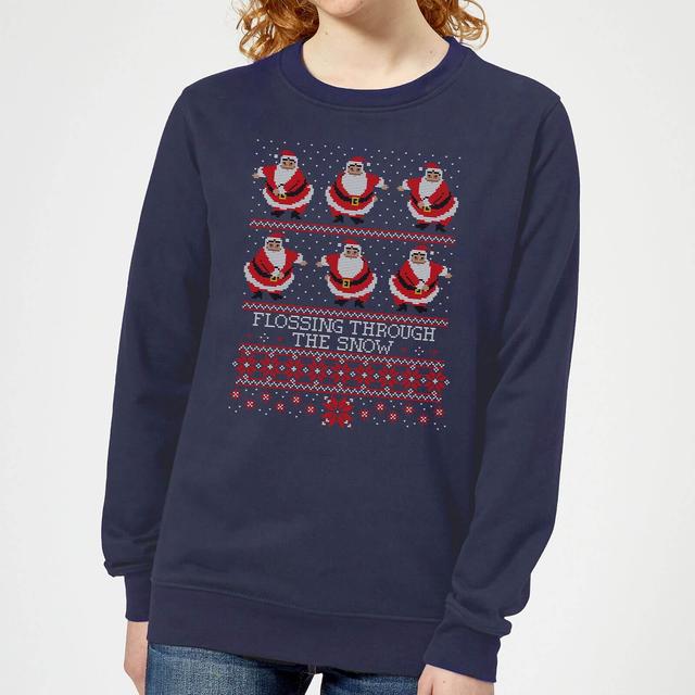 Flossing Through The Snow Women's Sweatshirt - Navy - XL - Marineblau on Productcaster.