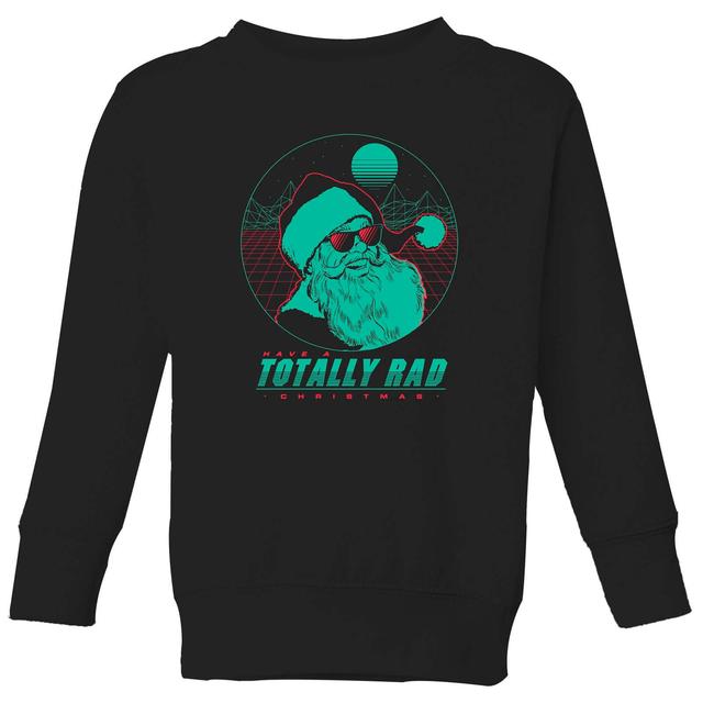 Totally Rad Christmas Kids' Sweatshirt - Black - 11-12 Years - Black on Productcaster.