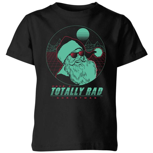 Totally Rad Christmas Kids' T-Shirt - Black - 7-8 Years on Productcaster.