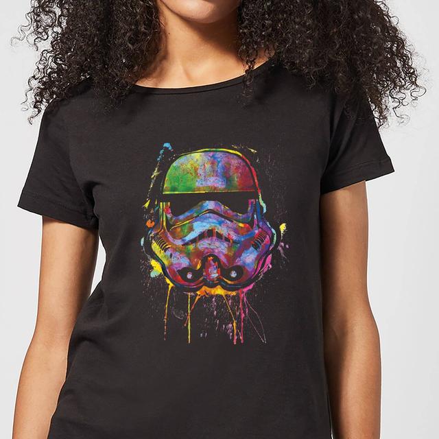 T-Shirt Star Wars Paint Splat Stormtrooper - Nero - Donna - S on Productcaster.