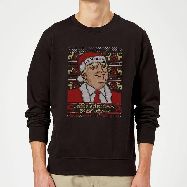 Make Christmas Great Again Maglione Natalizio - Nero - M on Productcaster.