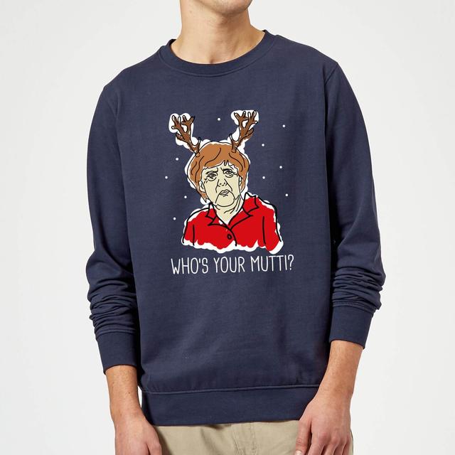 Who's Your Mutti? Christmas Sweatshirt - Navy - S on Productcaster.