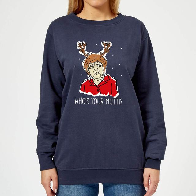 Who's Your Mutti? Women's Christmas Sweatshirt - Navy - M - Marineblau on Productcaster.