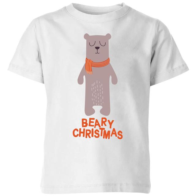 Beary Christmas Kids' T-Shirt - White - 5-6 Years - White on Productcaster.