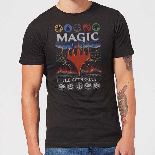 Magic: The Gathering Colours Of Magic Knit Herren Christmas T-Shirt - Schwarz - XS on Productcaster.