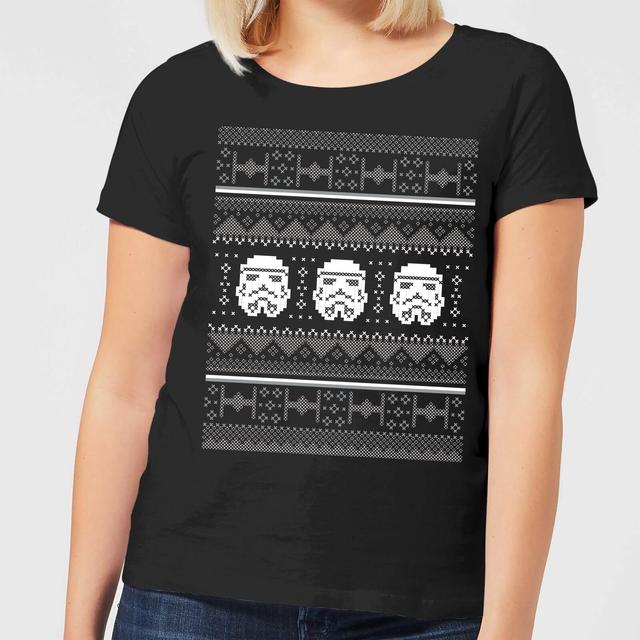 Star Wars Stormtrooper Knit Women's Christmas T-Shirt - Black - XL on Productcaster.