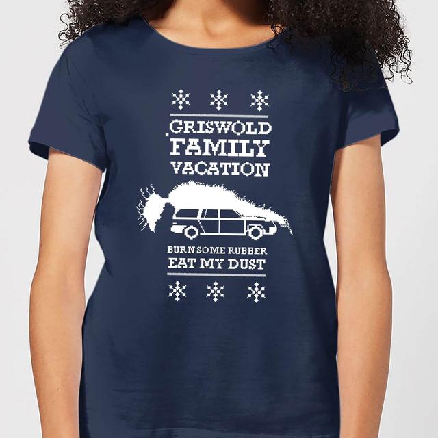 National Lampoon Griswold Vacation Ugly Knit Damen Christmas T-Shirt - Navy Blau - XL on Productcaster.