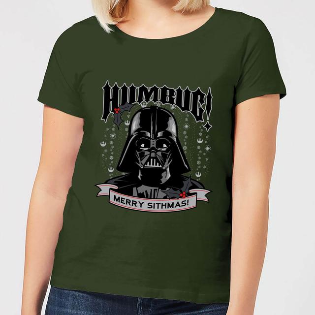 Star Wars Darth Vader Humbug Women's Christmas T-Shirt - Forest Green - S - Forest Green on Productcaster.