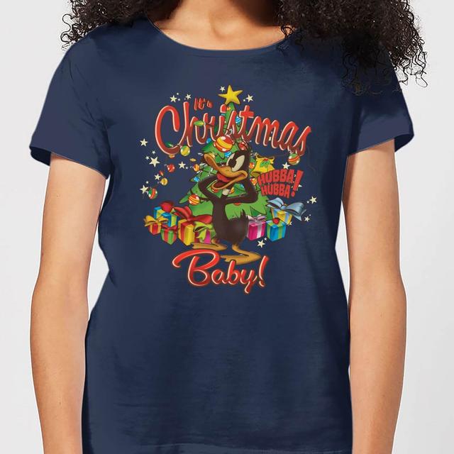 T-Shirt Looney Tunes Its Christmas Baby Christmas - Navy - Donna - S on Productcaster.