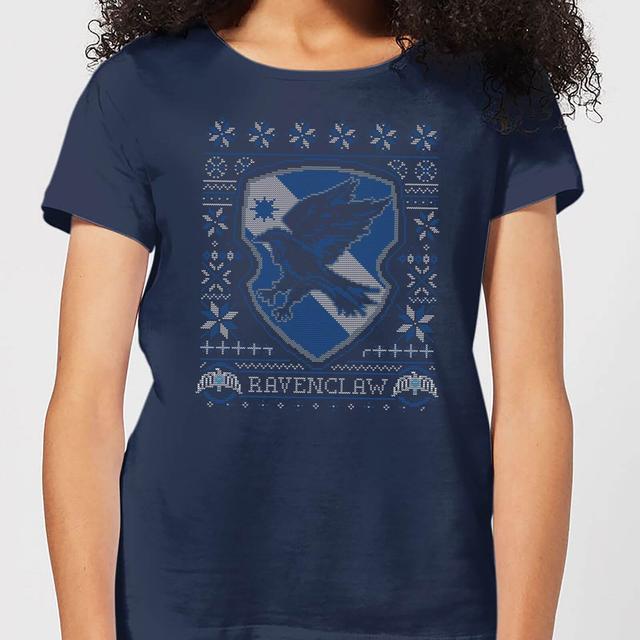 Harry Potter Ravenclaw Crest Women's Christmas T-Shirt - Navy - L on Productcaster.