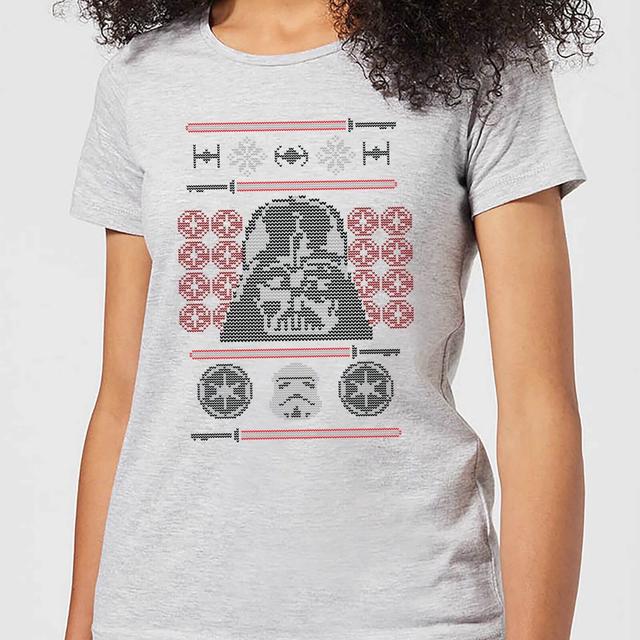 Camiseta de Navidad para mujer Darth Vader Face Knit de Star Wars - Gris - XL - Gris on Productcaster.