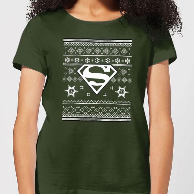 DC Superman Women's Christmas T-Shirt - Forest Green - XXL - Forest Green on Productcaster.