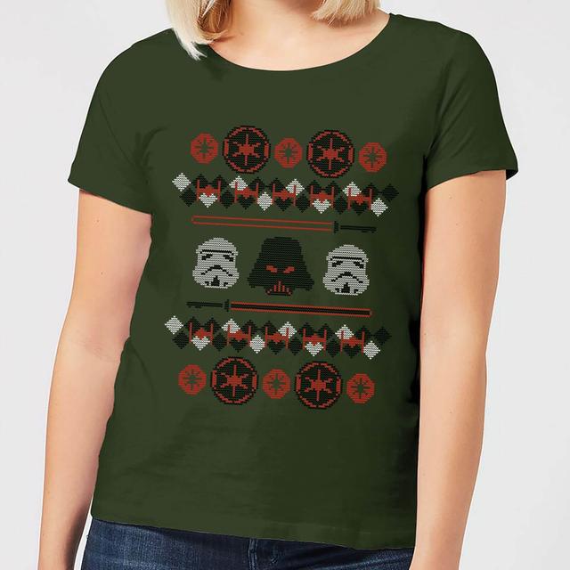 Camiseta de Navidad Empire Knit para mujer de Star Wars - Verde bosque - M - Forest Green on Productcaster.